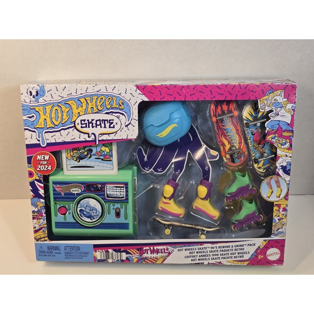 Hot Wheels Skate 90s Rewind & Grind Pack By Mattel - Skates & Retro Accessories